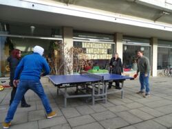 Tischtennisplatte am Staudenhof und im Freien